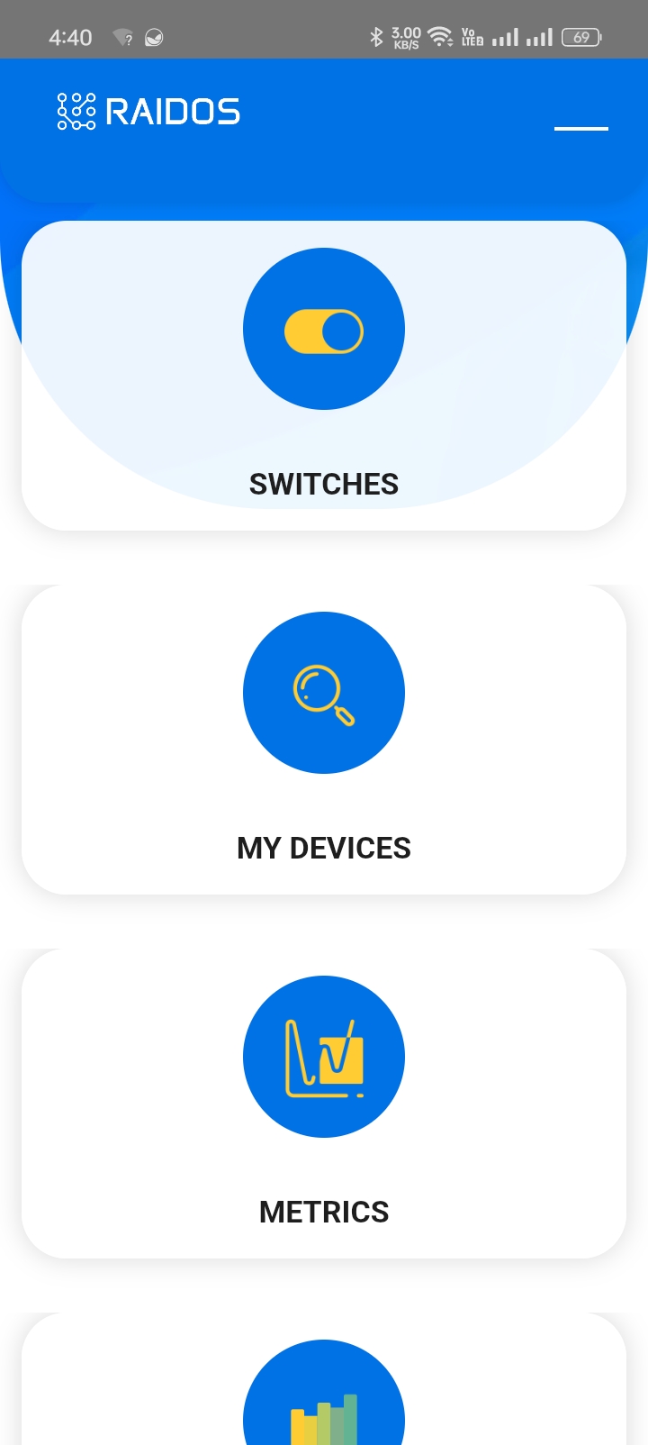Phone dashboard UI